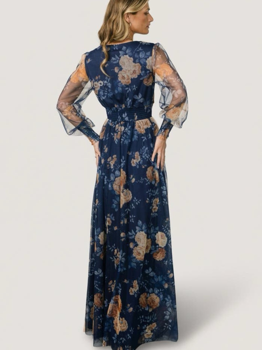 Baltic Born Navy Blue Floral Maxi Dress - Picture 3 of 6